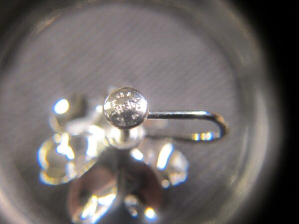 Stunning vintage sterling silver screw-back clip-on earrings roses HSB 925 - Image 3