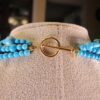 Gorgeous Zoe B. 14K toggle clasp necklace tiered beads turquoise wood MOP - Image 3