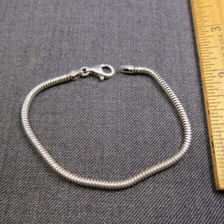 Gorgeous RCI sterling silver 925 Italian slide bead charm snake bracelet 7"