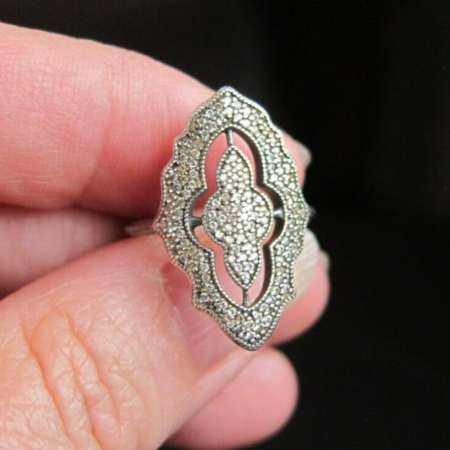 Gorgeous Pandora ALE pave CZ Sparkling Lace Ring size 5.5 sterling silver 925
