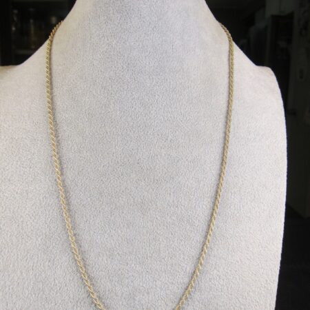 Beautiful substantial 11.8g Italian sterling silver twisted chain necklace 24"