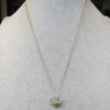 Gorgeous mixed metals gold plated sterling silver flower necklace 21" 925 CC - Image 2