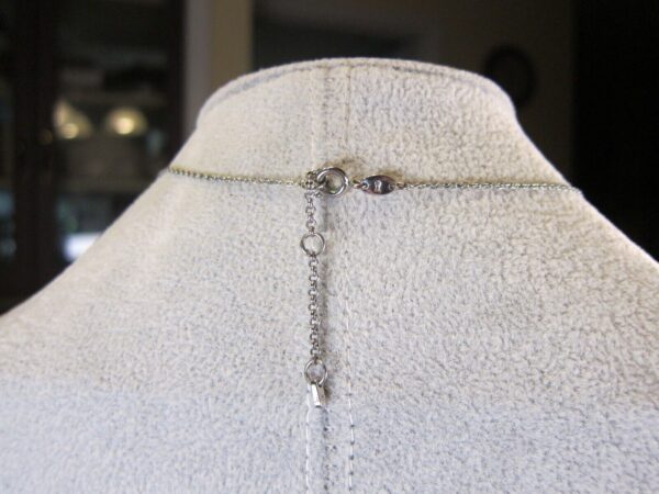 Cute silver-tone Fossil brand panda bear pave crystal charm bead necklace - Image 4