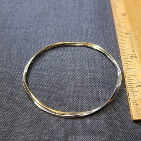 Gorgeous gold plated & silver 925 CJI Andrea Candela oval bangle bracelet twist