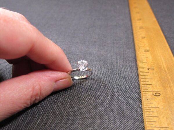 Beautiful vintage Uncas Manufacturing sterling silver white spinel? ring size 6 - Image 2