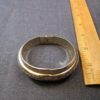 Gorgeous vintage Whiting & Davis signed light gold-tone hinged cuff bracelet - Image 2