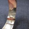 Gorgeous vintage Whiting & Davis signed light gold-tone hinged cuff bracelet - Image 3