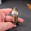 Gorgeous vintage Whiting & Davis signed light gold-tone hinged cuff bracelet - Image 5