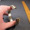 Gorgeous vintage Whiting & Davis signed light gold-tone hinged cuff bracelet - Image 6