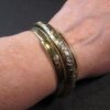 Gorgeous vintage Whiting & Davis signed light gold-tone hinged cuff bracelet - Image 8