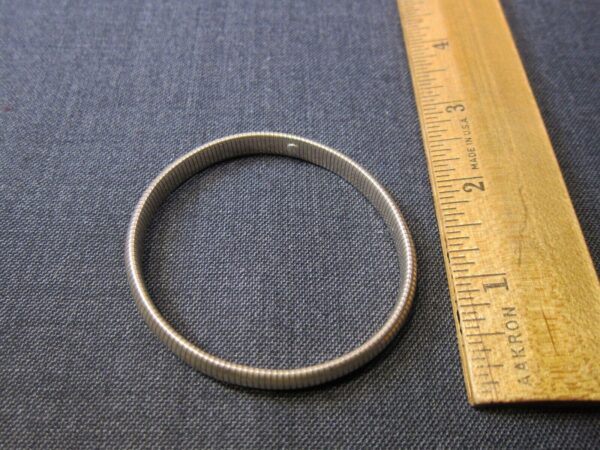 Beautiful all sterling silver watch band-style stretchy bracelet 925 6.75" - Image 3