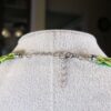 Gorgeous multi-strand green cord necklace w/dichroic glass pendant 19-21" - Image 3