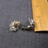 Vintage Holland Delft porcelain windmill 835 silver filigree clip on earrings - Image 3