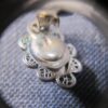 Vintage Holland Delft porcelain windmill 835 silver filigree clip on earrings - Image 4