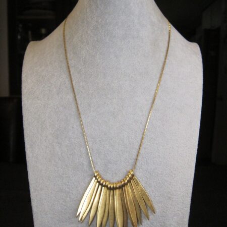 Beautiful Madewell 22" matte gold-tone dangles necklace BOHO Tribal